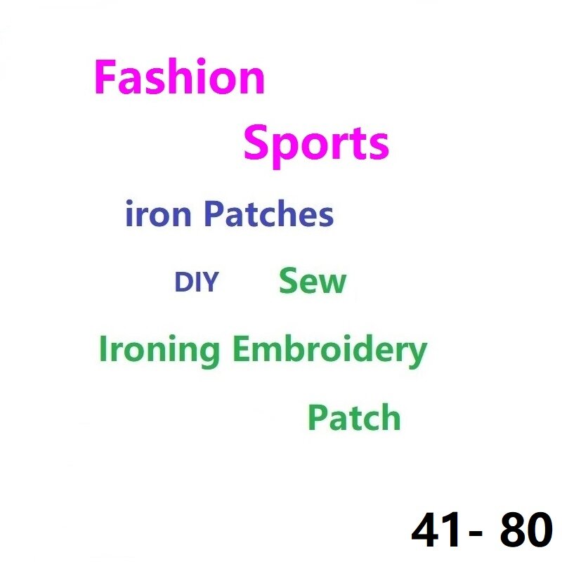 Parches de hierro de marca de moda deportiva, 5 piezas para ropa, mochila, coser, planchar, bordado, parche para camiseta, sombrero, decoración