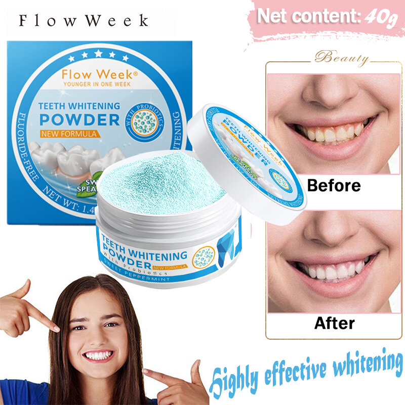 Flow Week Plaque Stain Removal Oral Hygiene Essence Toothpaste Toothbrush Set Tooth Care Teeth Whitening
