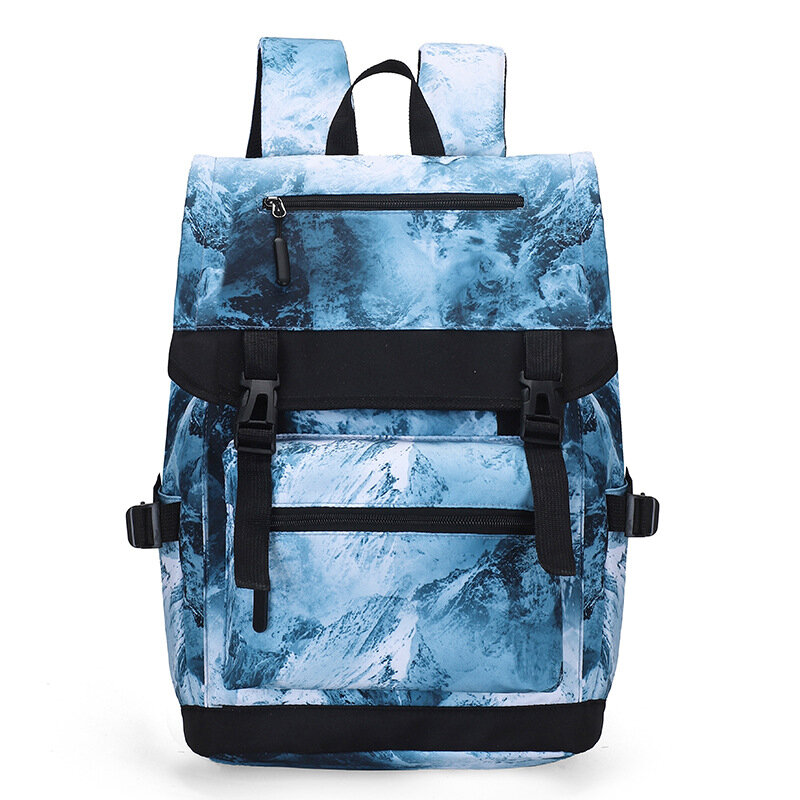 Men's Backpack Large Capacity Travel Computer Backpack Wear Resistant Oxford Fabric Student School Bag