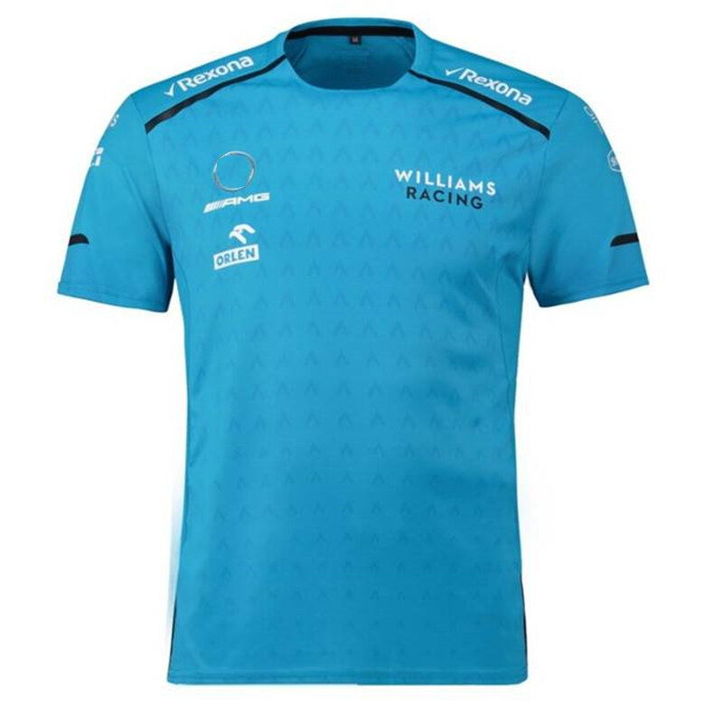 Summer F1 Formula One-2022 Williams Team 3d Short Sleeve Men's and Women's Racing Extreme Sports Lovers Quick-drying Workwear
