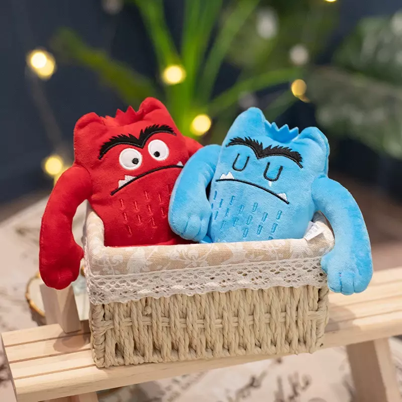 Mainan Mewah Emosi Monster Berwarna Boneka Empuk Lucu Empuk Emosi Penenang Bayi Mainan Lucu Hadiah Ulang Tahun Natal Anak-anak 15Cm
