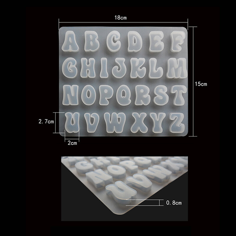 Cetakan Kue Silikon 26 Huruf Alfabet Inggris Coklat Es Batu Permen Pembuat Nampan Panci Buatan Tangan Diy Alat Dekorasi Cetakan