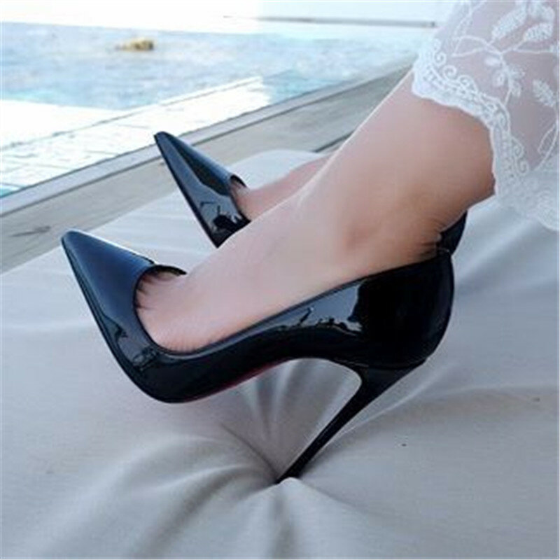 Extreme High Heel Pointed Toe New Ladies Sexy High- Heeled Shoes Women 's Shoes Party Wedding Pure Color All -match
