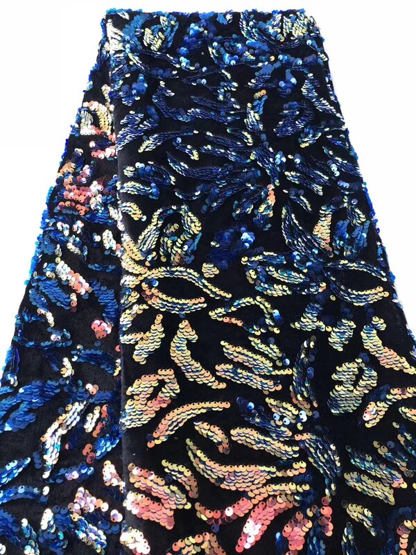 Tissu africain classique en dentelle velours et paillettes, pour robe de soirée de mariage, de haute qualité, offre spéciale, NN968-8