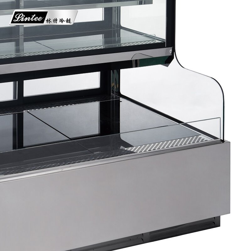 commercial upright refrigeration tool transparent glass door display fridge cake chiller refrigerator cabinet