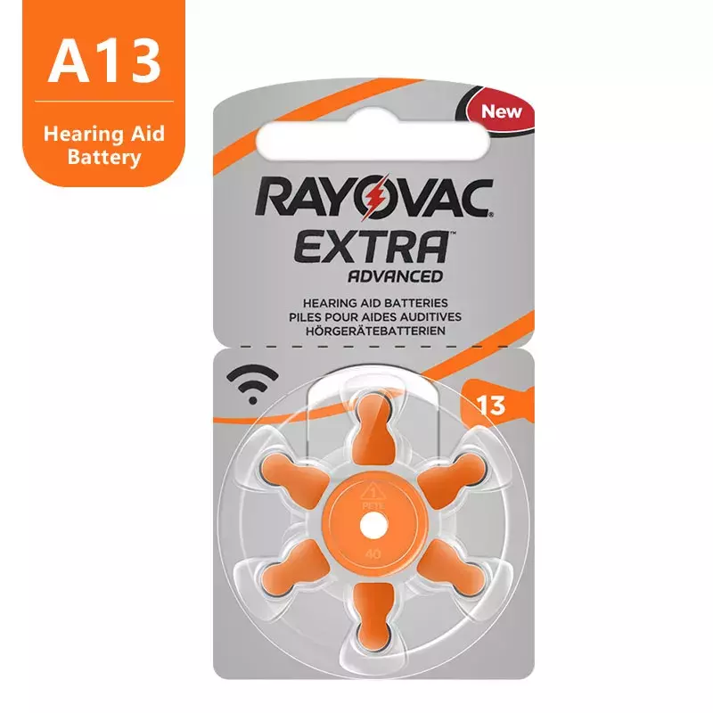 60 x zinco Air Rayovac batteria per apparecchi acustici ad alte prestazioni, batterie per apparecchi acustici 13 A13 PR48, spedizione gratuita!