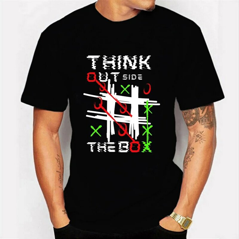 Hip Hop matematyka druku ponadgabarytowych koszulka z krótkim rękawem Streetwear Harajuku myśleć poza pole śmieszne T-Shirt Plus Size mężczyźni lato czarne bluzki Tee