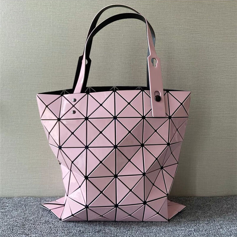 Bolso luminoso para mujer, bolsa de hombro plegable con diseño geométrico de diamantes, con holograma
