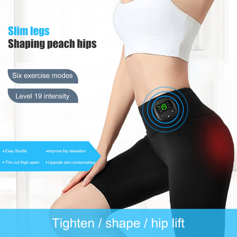 Short de Fitness EMS intelligent pour femmes, pantalon d'entraînement musculaire, taille haute, levage des hanches, masseur électrique