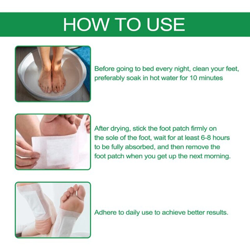 Flow Week-almohadillas desintoxicantes para los pies, almohadillas de limpieza profunda para eliminar tóxicos, dormir mejor y aliviar el estrés, eliminar el olor de los pies