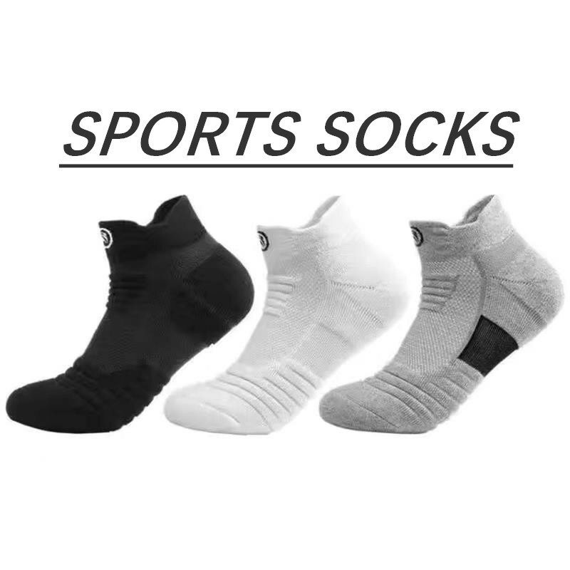 3pairs/Lot Men's Sports Socks Cycling Basketball Socks Breathable Outdoor Perspiration Ankle Socks Bike Running Soccer Socks Men