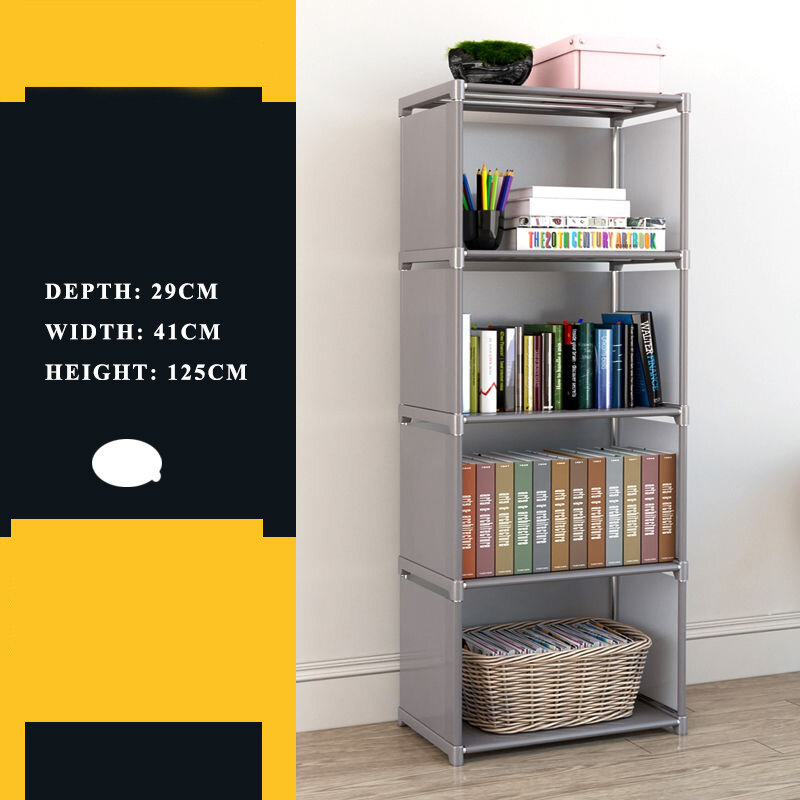 Simple Bookshelf Storage Rack Display Stand Creative Modern Home Decor Bookcase Book Organizer Trapezoid Book Shelf with Fence