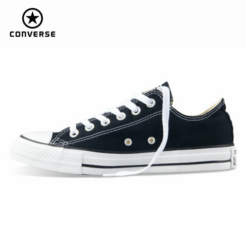 Мужские текстильные Кроссовки Converse all star, низкие классические, обувь для скейтборда, черные, оригинал