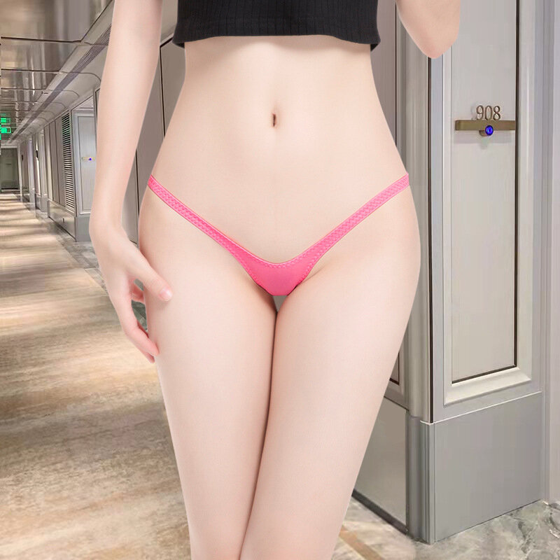 Thong V dalam wanita model garis berpori celana dalam Mini pinggang rendah seksi celana dalam wanita Thong Bawah Bikini pakaian dalam wanita