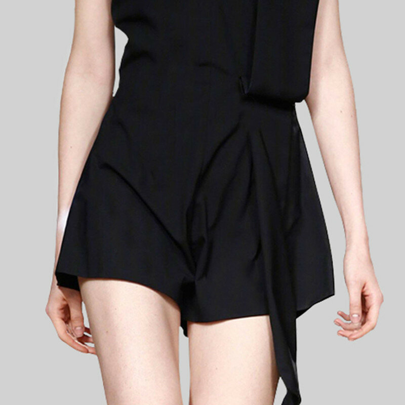 Fashion Suit Women's 2021 Summer Dress Simple Sleeveless V-neck Slimming Jumpsuit One-piece Shorts Suit Jumpsuits for Women 2020