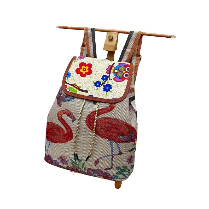 Mochila De Punto bordada Vintage, bolsos de tela, bolso de cubo, bolso escolar de estilo nacional para mujer, bolso de tela para personas