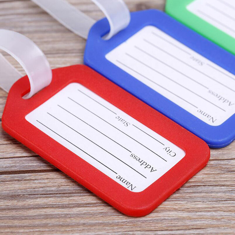 3pc Cute Luggage Tag Plastic Baggage Tags Women Men Boarding Shipping Suitcase ID Address Name Holder Bag Label Travel Accessory