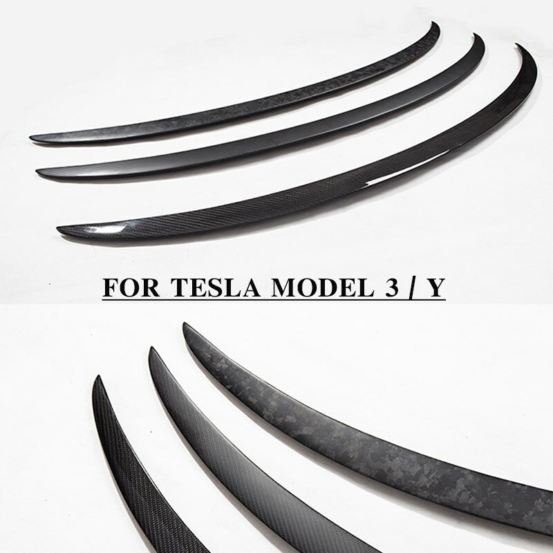 Spoiler alettone modello 3 Tplus per accessori Tesla 2017-2021 Spoiler accessorio in vera fibra di carbonio modello originale abbinato 3