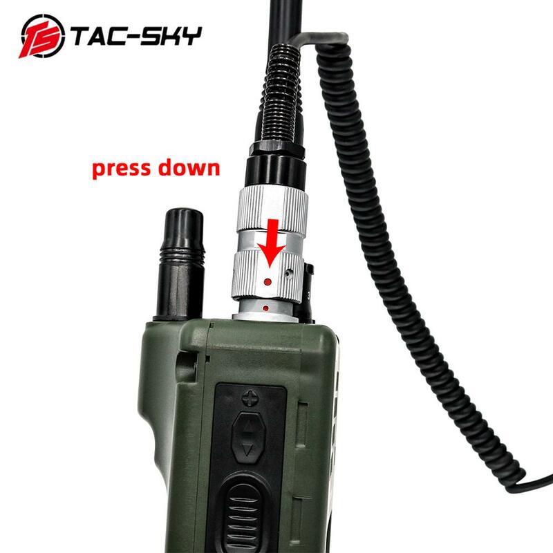 Ts TAC-SKY 6 pinos portátil alto-falante microfone h250 ptt tático adaptador militar para um/prc 148 152 walkie talkie fones de ouvido