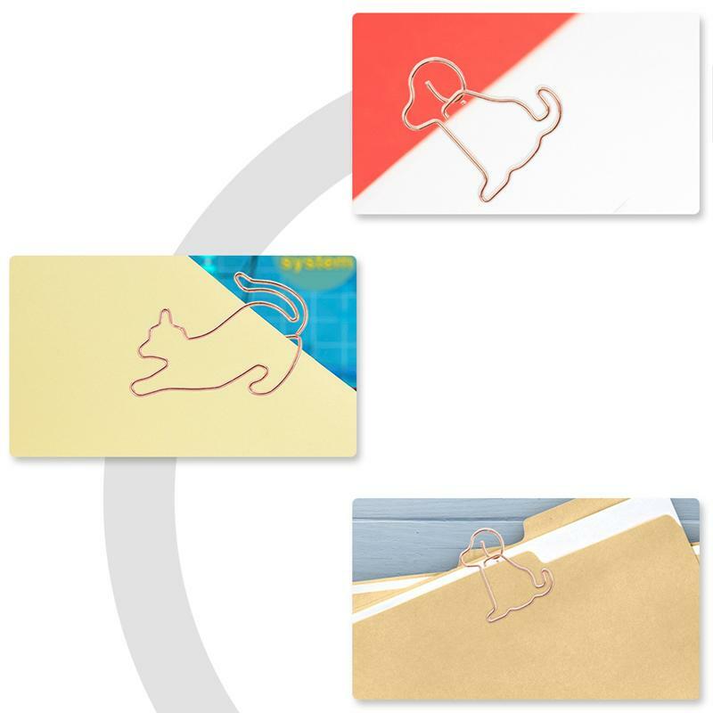 1 Set Animals Paperclips Adorable Dog Paperclips Delicate Cat Paperclips for Home