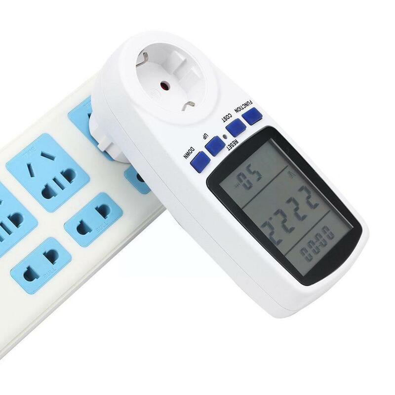 Alemão plugue ac medidor de energia digital tensão wattmeter monitor analisador backlight energia watt consumo de eletricidade m u1c0
