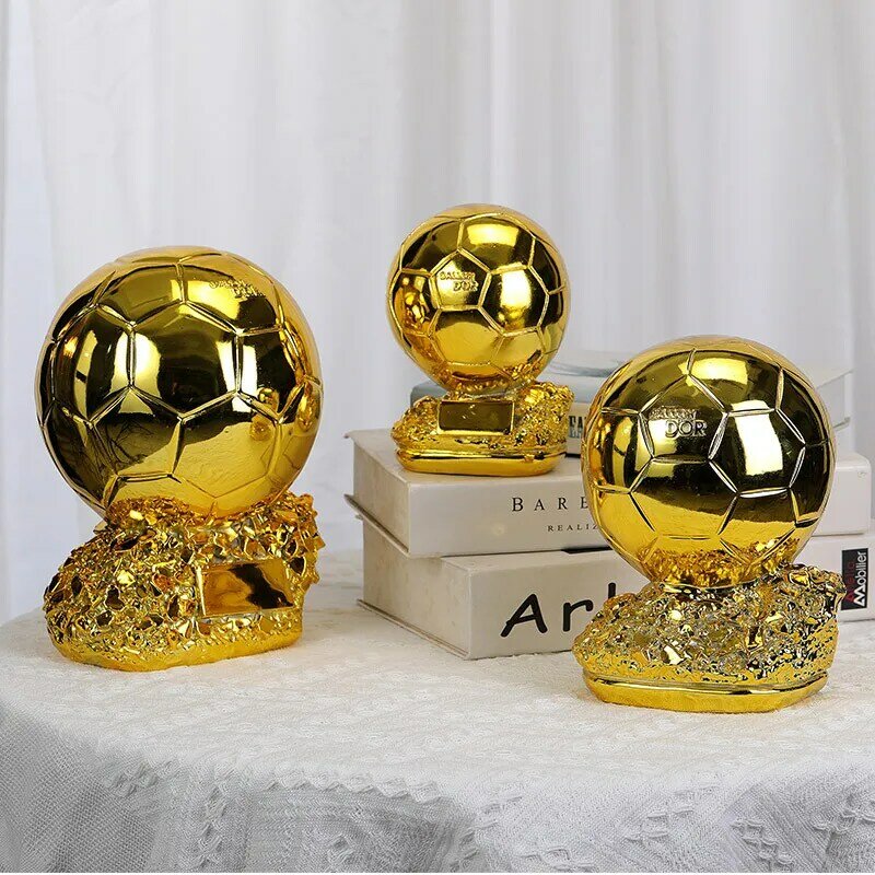 Goldene Ballon Fußball Ausgezeichnete Player Award Wettbewerb Ehre Belohnung Sphärische Trophäe Anpassbare Geschenk für Childen Erwachsene