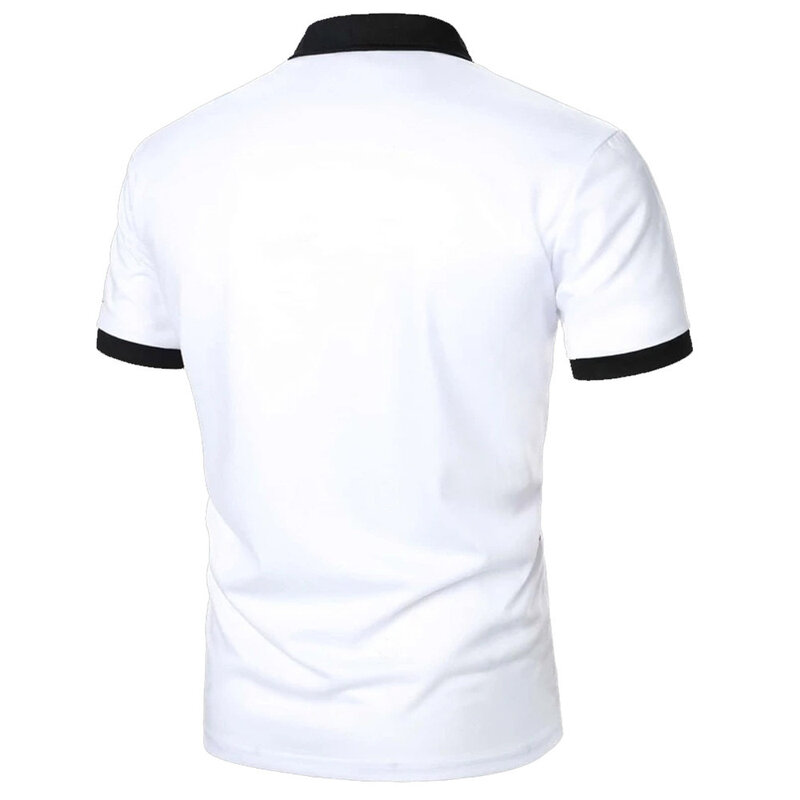 Men's Polo Shirts Short Sleeve Polo Shirts Contrast Polo New Summer Streetwear Casual Fashion Men's Tops