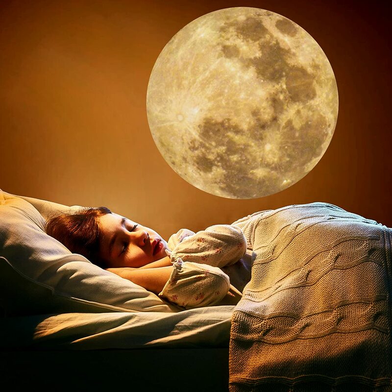 360 graus lua projeção luz da noite iluminação de carregamento usb led luz da lua fotografia romântica lua lâmpada para festa selfie
