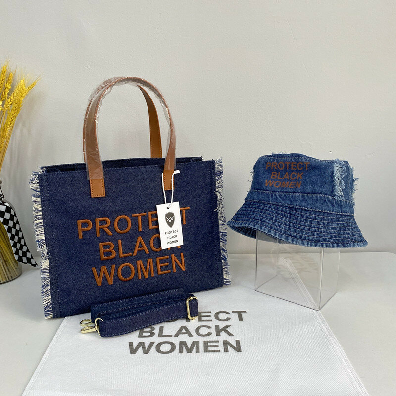 Eleganti borse in Denim da donna proteggono le borse a tracolla da donna Balck borsa a tracolla ad alta capacità per le donne borse da donna alla moda