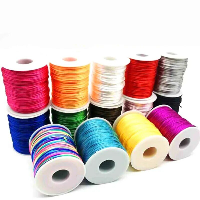 5yards/lot 2mm Chinese Knot Line Cord Silk Satin Cord Nylon Cord DIY String Necklace Bracelets Cord