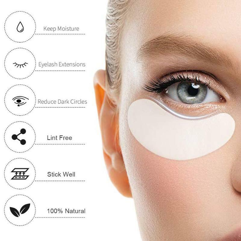 100คู่ Eyelash Extension อุปกรณ์กระดาษแพทช์ Grafted Eye สติกเกอร์ภายใต้แผ่นรองพื้น Eye Eye เคล็ดลับสติกเกอร์ Lash Eyepatch