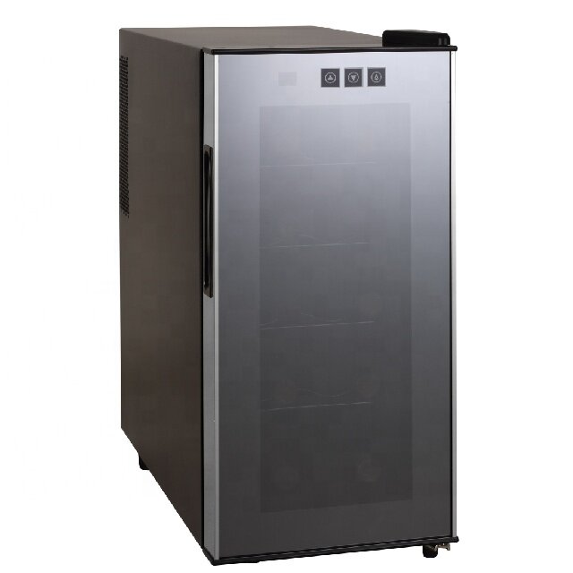ประตู Mini Wine Cooler เทอร์โมแก้วเทอร์โมตู้เย็น Peltier Thermoelectric Cooling ระบบ JC-26BRFW 110.220