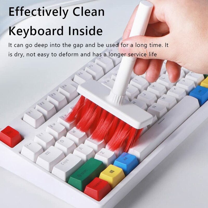 Kit de cepillo de limpieza de teclado 5 en 1, extractor de teclas, limpiador de auriculares para Airpods Pro 1, 2, 3, Bluetooth, Herramientas de limpieza de estuche