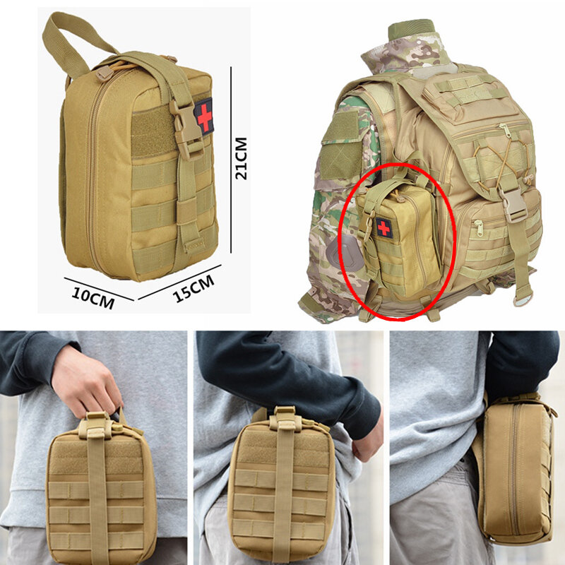 Kits de primeros auxilios tácticos Molle, bolsa médica de emergencia para acampar al aire libre, herramienta de supervivencia EDC, bolsa