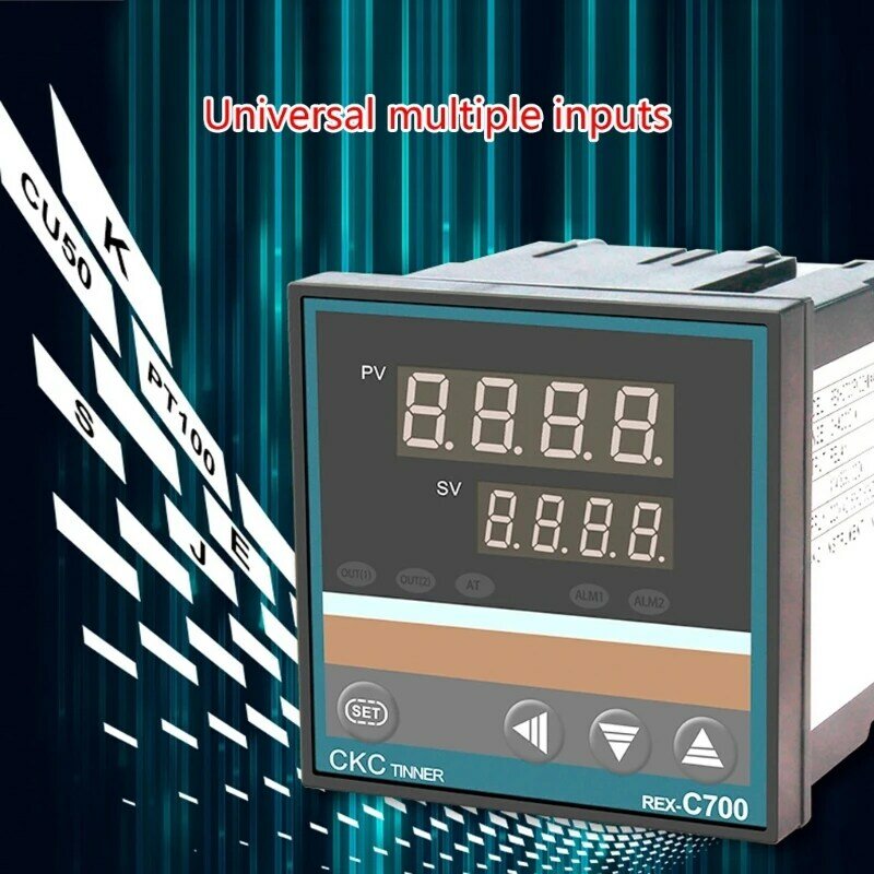 Temperatura Controlador Digital Display REX-C100 C400 C700 C900 220V Termostato G6KA