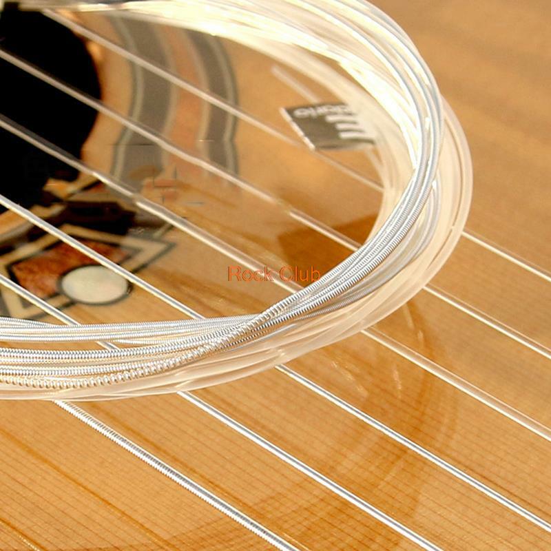 Struny do gitary klasycznej nylonowy rdzeń posrebrzana miedź rany instrumenty muzyczne akcesoria części EJ45 EJ46 EJ49 EJ27N