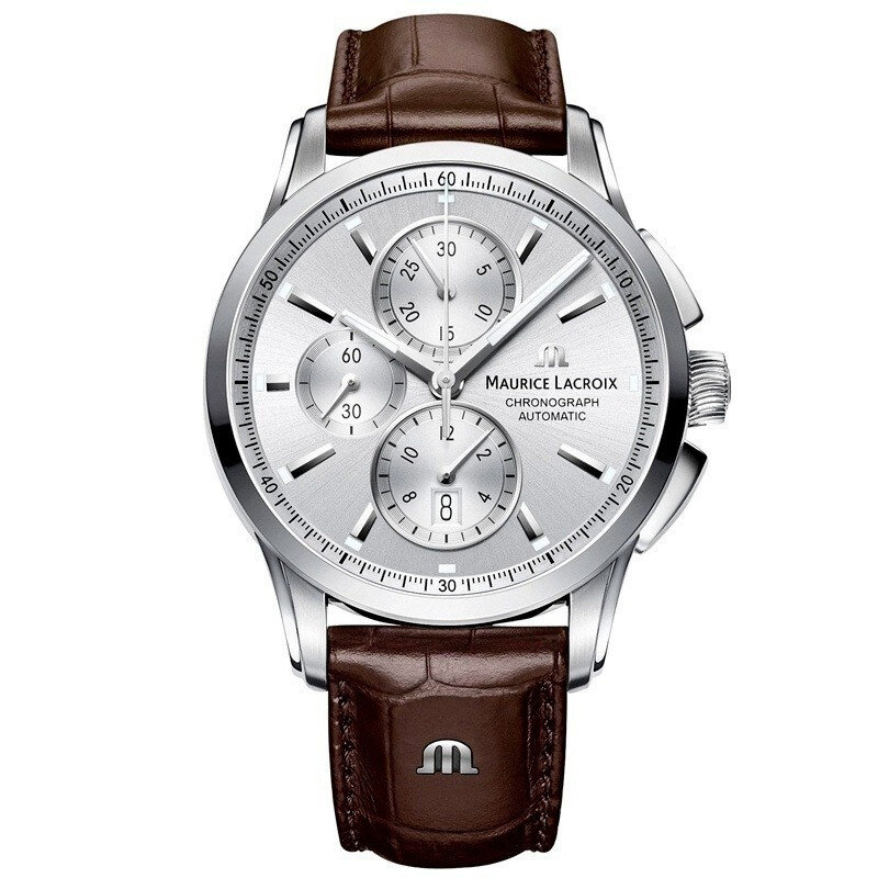 MAURICE LACROIX 벤토 시리즈 3 눈 크로노그래프 패션 캐주얼 탑 럭셔리 가죽 남성용 시계, 남자 선물 시계