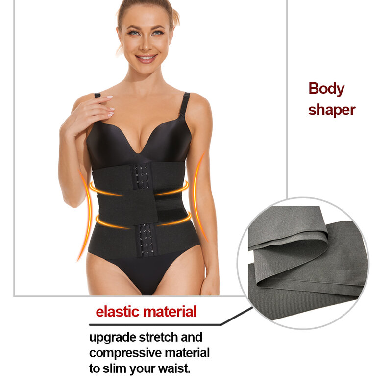 Allenatore in vita Velssut per donna dimagrante Body Shaper vita Cincher Trimmer cintura di controllo della pancia cintura regolabile palestra cinturino per il sudore