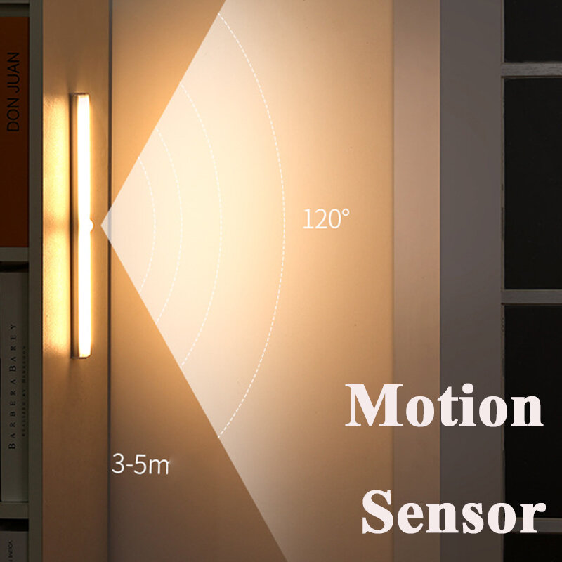 Luzes conduzidas recarregáveis 20/30/40/50cm do sensor de movimento da lâmpada inteligente do sensor das luzes do armário de cozinha para a lâmpada da noite do quarto