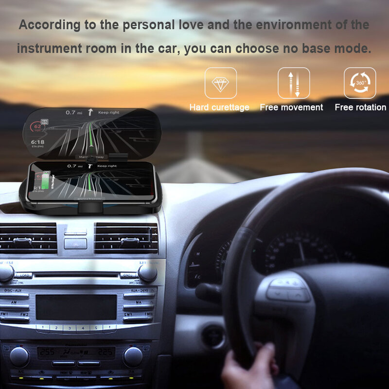 HUD ładowarka mobilna bezprzewodowa ładowarka do telefonu GPS samochód z nawigacją projektor prędkości ładowarka samochodowa uchwyt Head Up Display Navigation