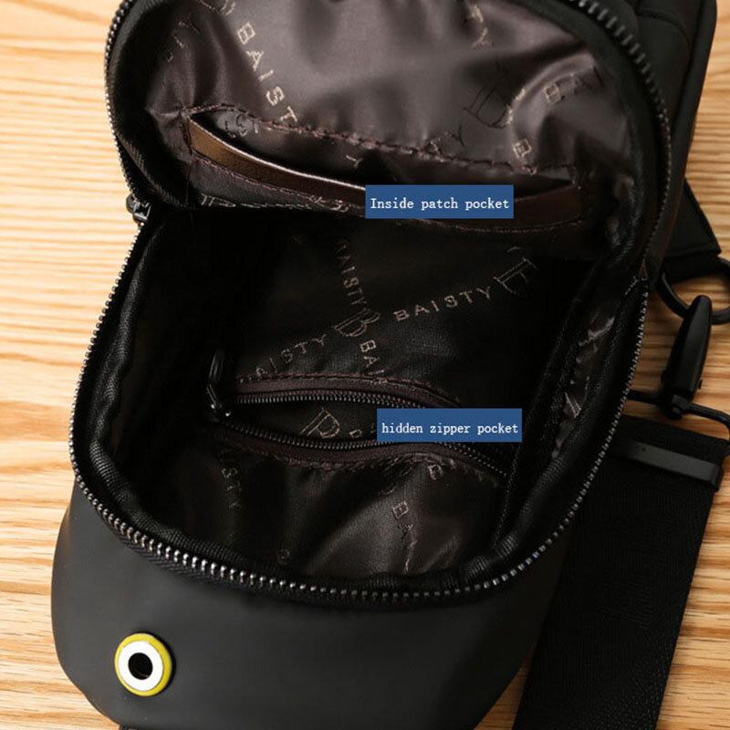 Men's Anti-theft Multifunction Shoulder Bags Waterproof Travel Messenger Crossbody Sling Chest Bags Pack For Male Women Female