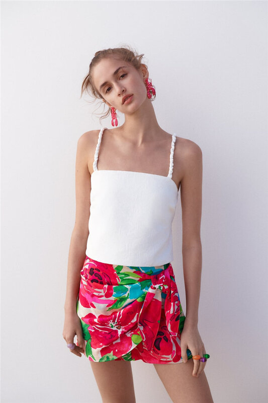 Summer Short Skirt Women High Waist Solid Pleated Mini Skirt Korean Fashion Cute A-line Short Skirt Y2k