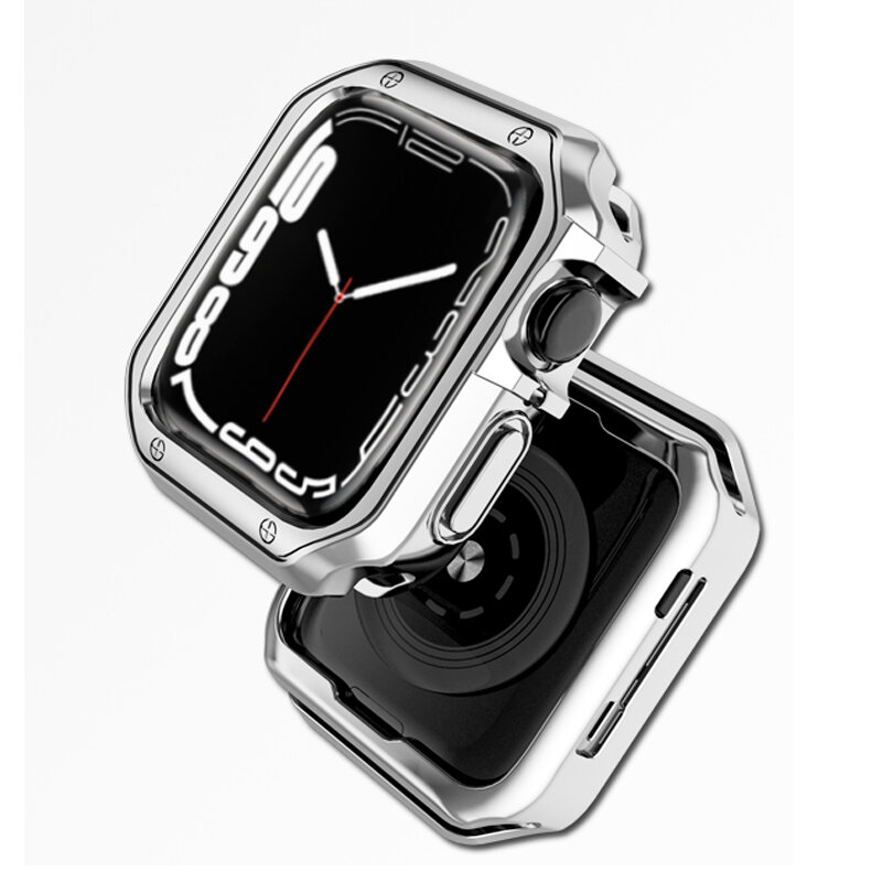 Pokrowiec na Apple Watch Case 45mm 41mm 44mm 40mm 42mm 38mm TPU zderzak akcesoria ochraniacz ekranu iWatch case seria 7 6 5 4 3 SE