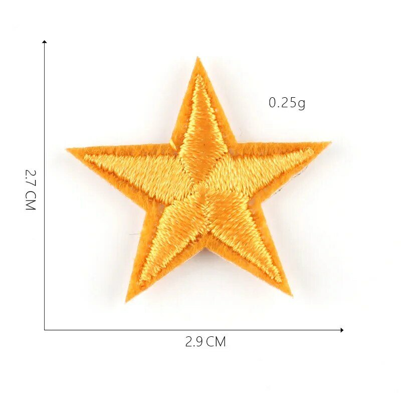 30Pcs Pentagram Multicolor Series สำหรับเตารีดเสื้อบนแพทช์ปักสำหรับหมวกกางเกงยีนส์สติกเกอร์เย็บ DIY Applique badge