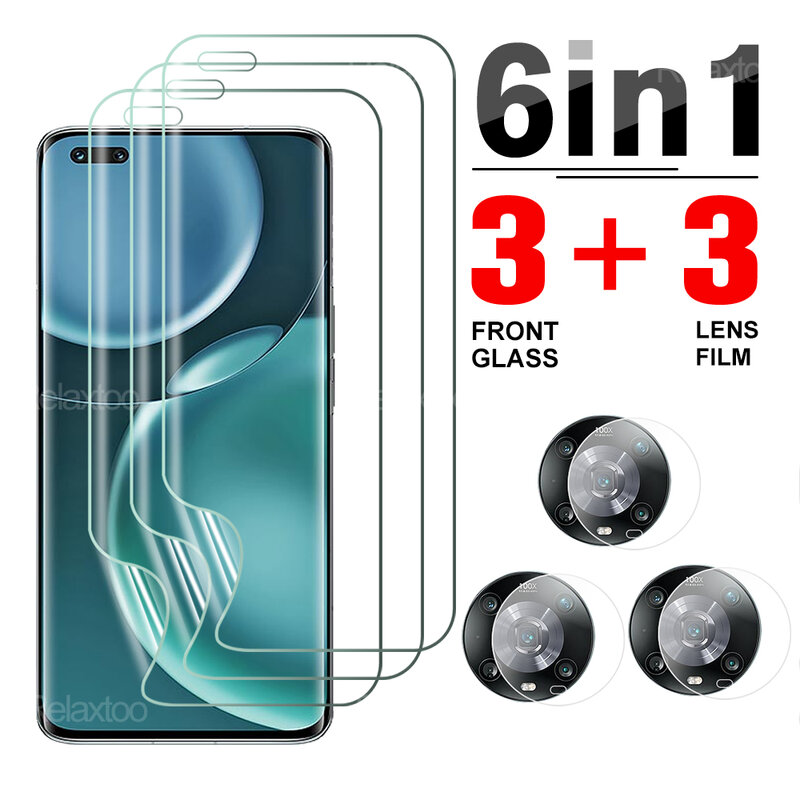 6in1 câmera lente película protetora para honra magic4 pro hydrogel filme honar magia 4 lite final 4pro protetor de tela não vidro
