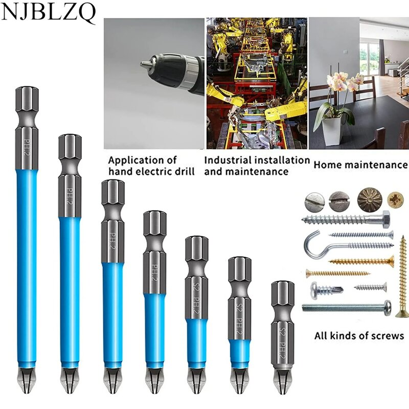 Njblzq Core Boor Set 25/50/65/90/127Mm Zeshoekige Handvat Pistool Twist Boor set Tool Hoge Kwaliteit Power Hout Metaal Boor Gereedschap