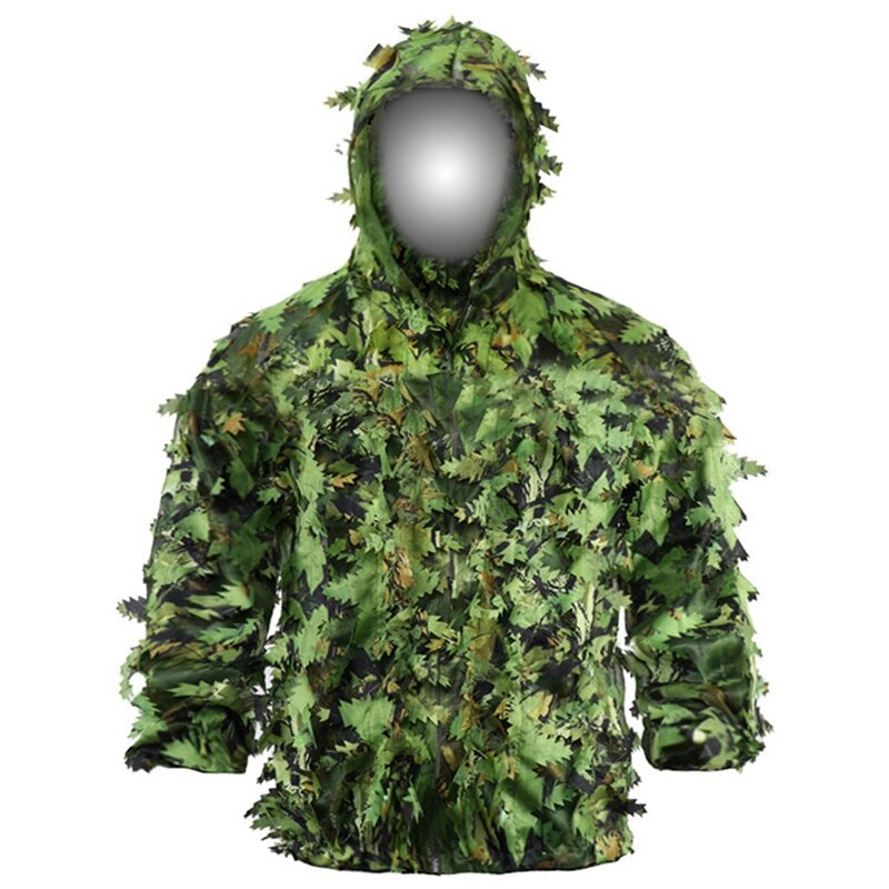 4X Klebrigen Blume Bionic Verlässt Camouflage Anzug Jagd Ghillie Anzug Woodland Camouflage Universal Camo Set (B)