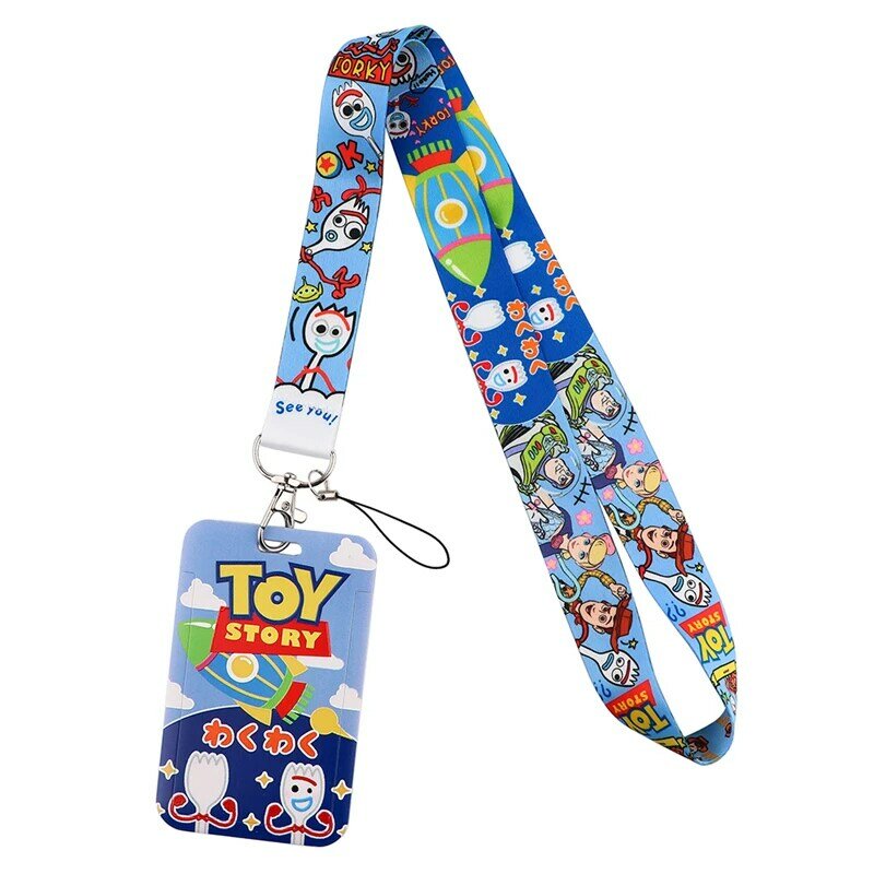 Toy Story-cordón de estilo clásico para llaves de los 90, soporte para insignia de teléfono, correas para el cuello con teléfono, cintas para colgar