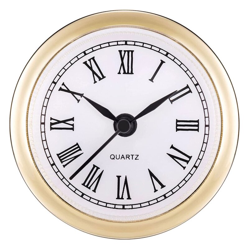 Mini horloge romaine de 2.4 pouces, 61mm, horloge à Quartz ronde, mouvement Miniature