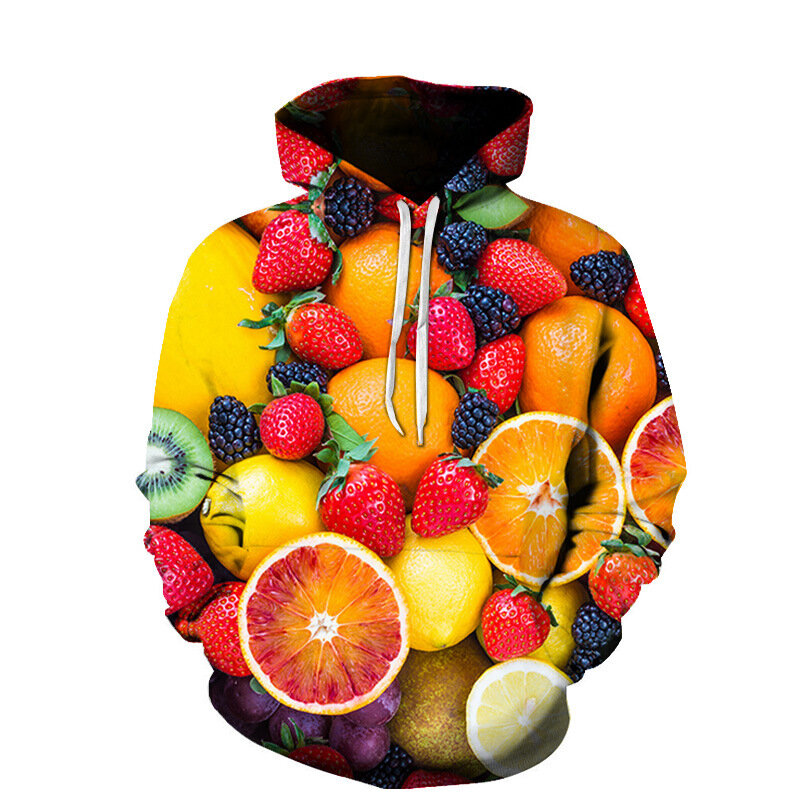 Sudaderas con capucha para hombre y mujer, ropa de calle Unisex con estampado 3D de frutas y naranjas, jerséis informales a la moda, novedad de otoño e invierno